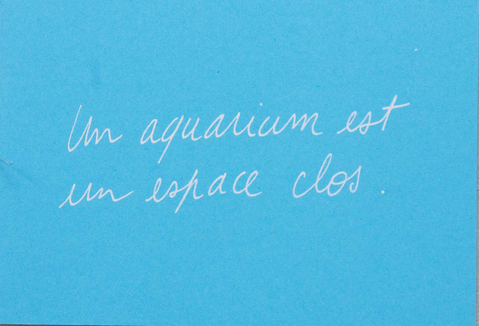 Un aquarium est un espace clos